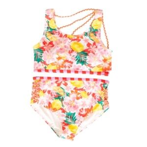 Matilda Jane Floral Two Piece Swimsuit with Strappy Back NWT